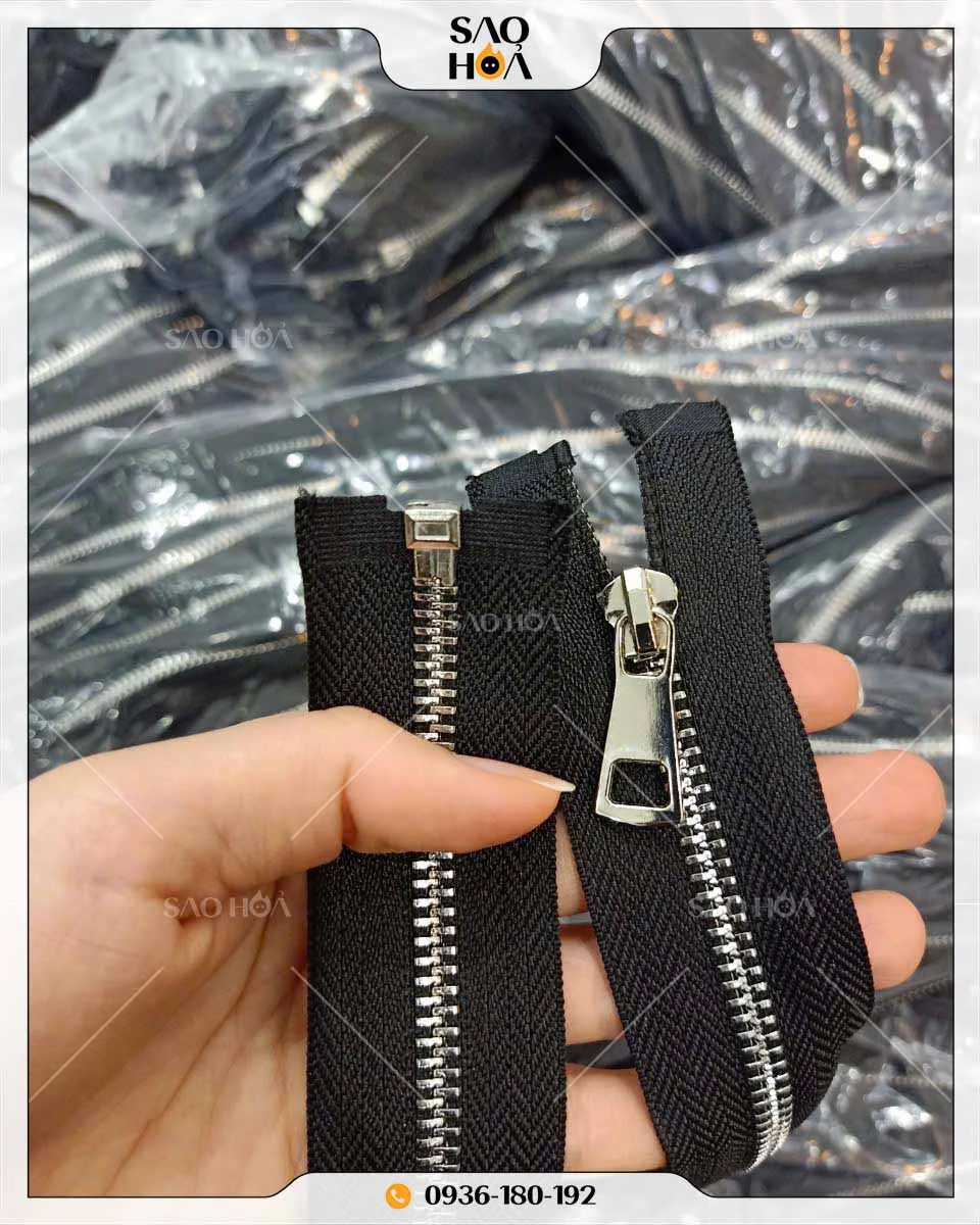 A132 Dây khóa kéo kim loại chốt mở