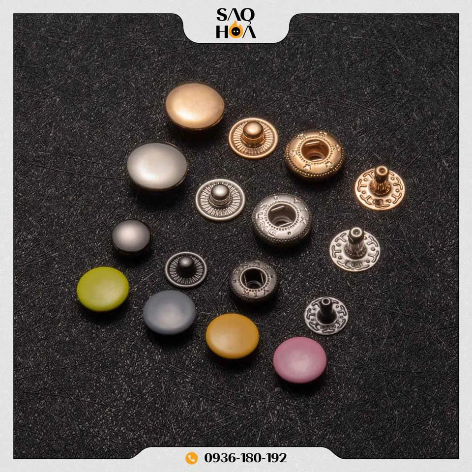 A007 Cúc chân núm kim loại 4 thành phần