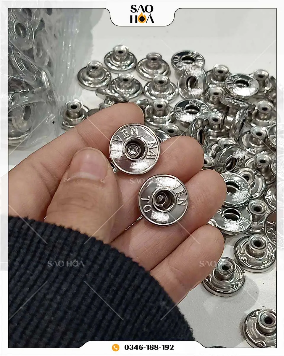 A104 Cúc jeans, cúc denim dập logo theo yêu cầu